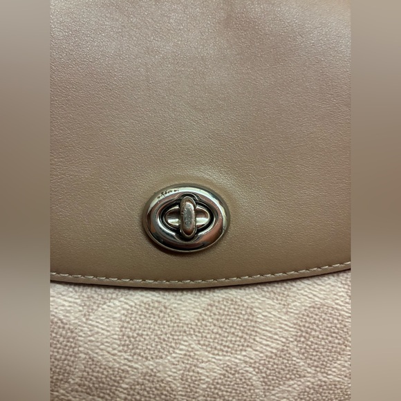Coach Cassie Signature Coated Canvas & Calfskin Leather Crossbody Bag